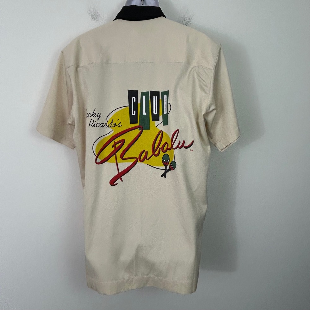 Vintage Nick at Nite Ricky Ricardo Club Babalu Shirt Mens Medium Cream‎ Rayon